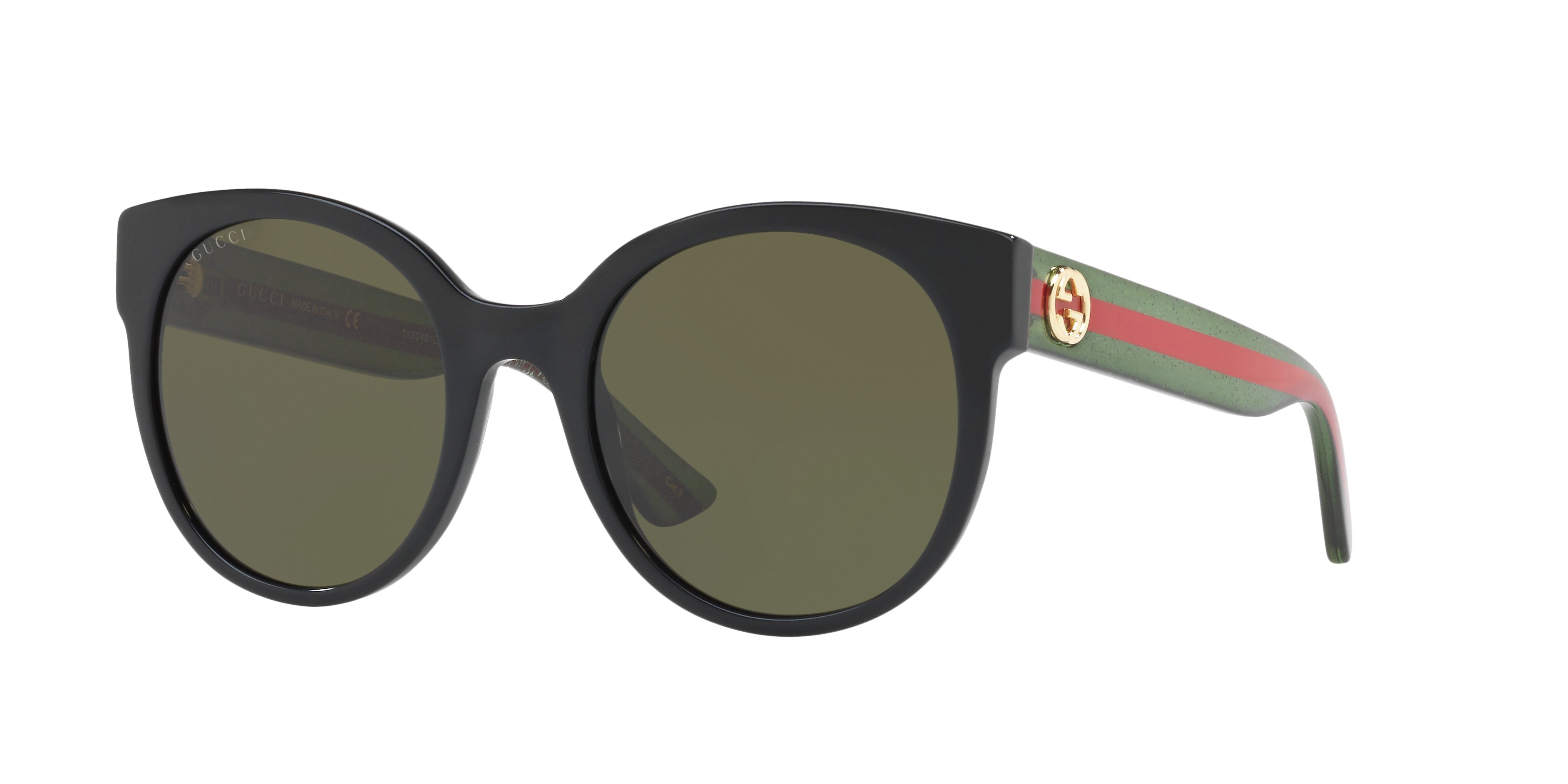 Gucci GG0035SN L (54 - 22) with Green lenses and Black frame
