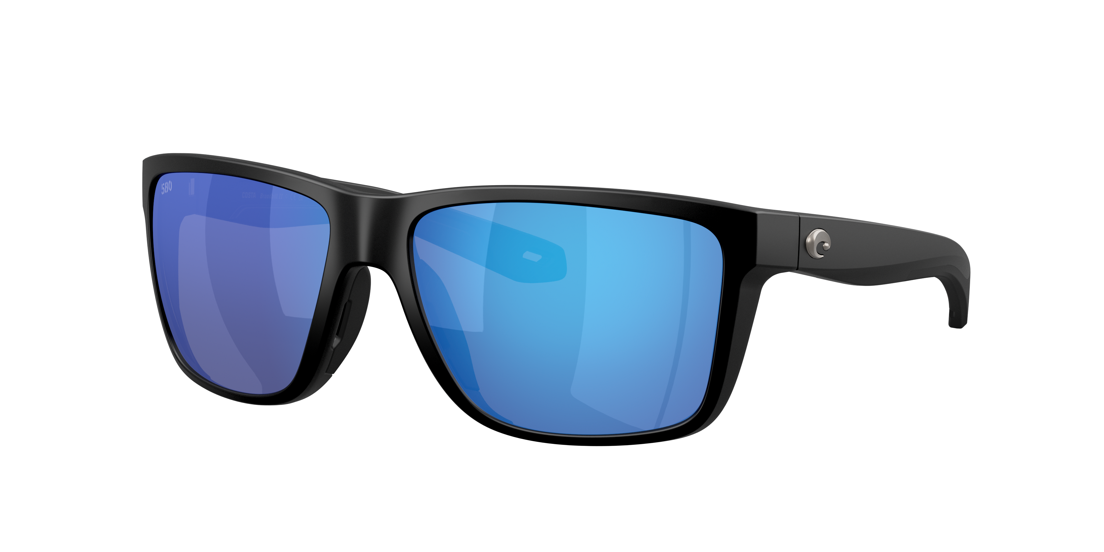Costa Man Sunglass Broadbill II -  Frame color: Matte Black, Lens color: Blue Mirror