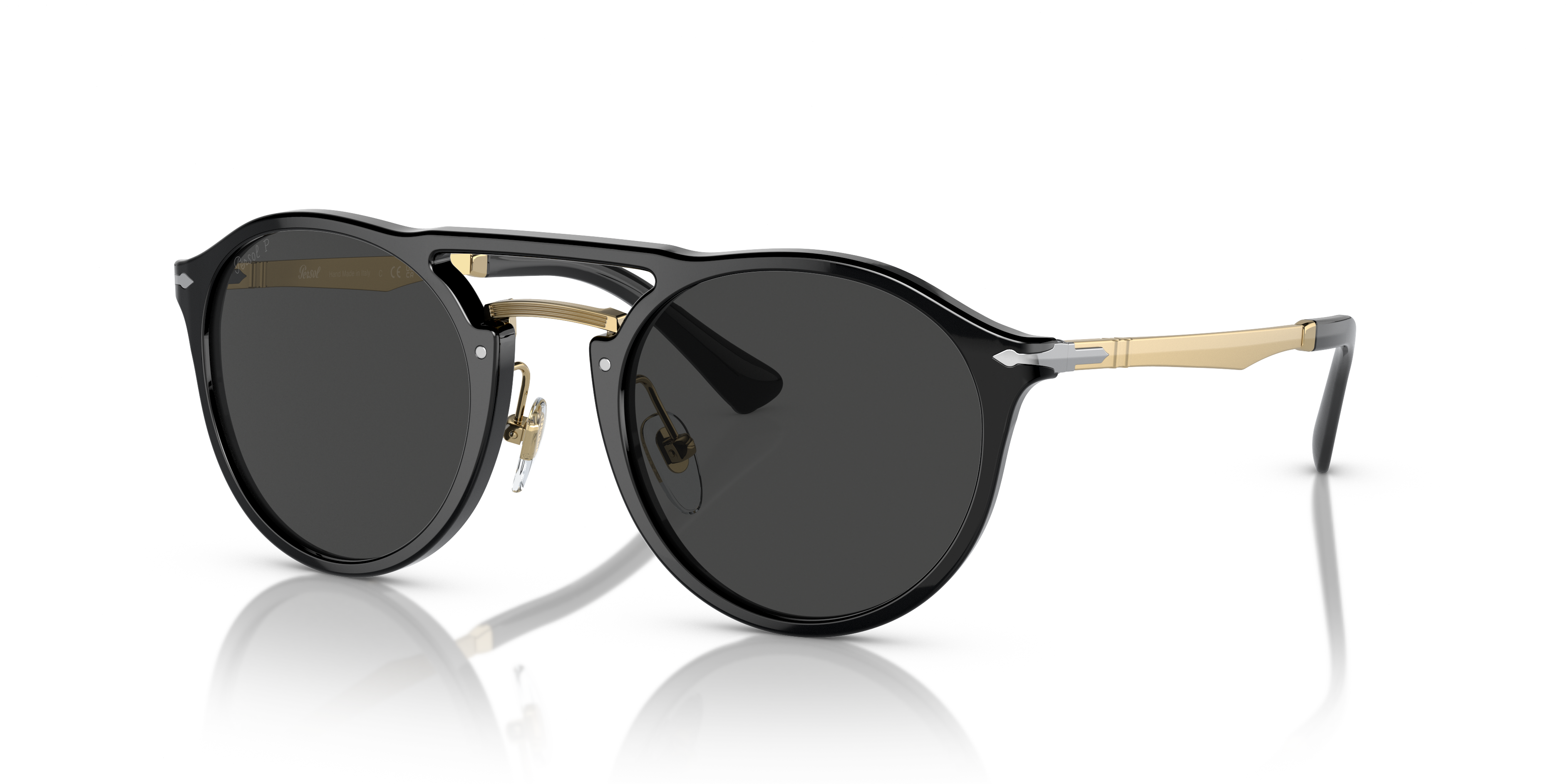 Persol PO3264S L (50 - 22) com Lentes Preto e Armação Preto