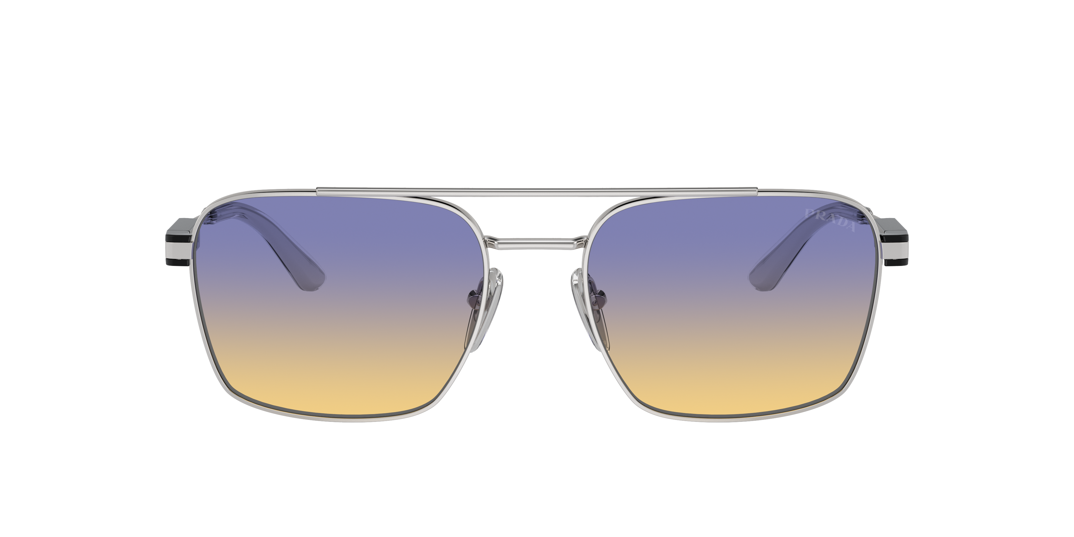 Prada PR 67ZS L (56 - 18) with Yellow lenses and Silver frame