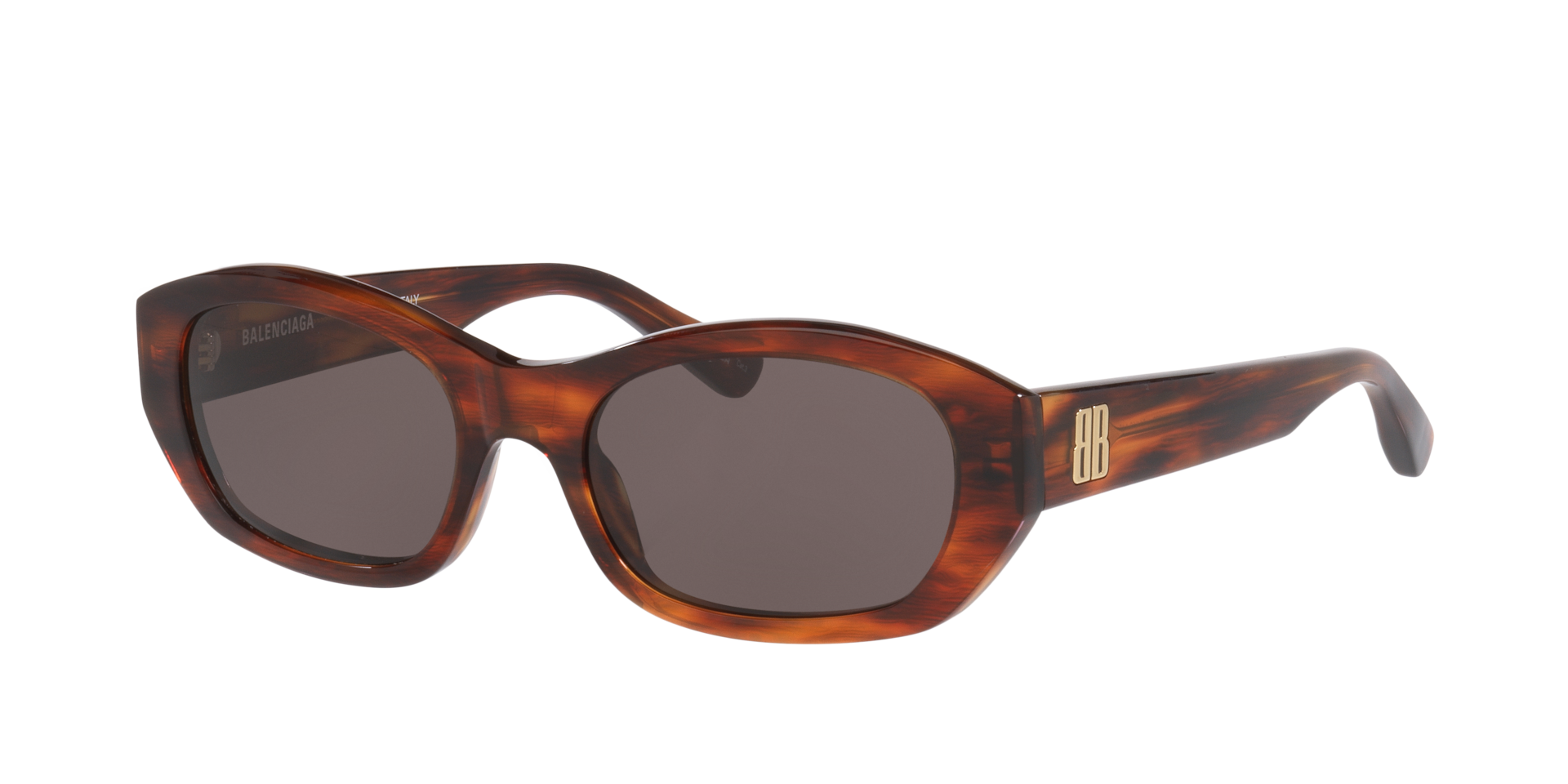 Balenciaga Frau Sunglass Bb0476S - Rahmenfarbe: Braun, Linsenfarbe: Grau