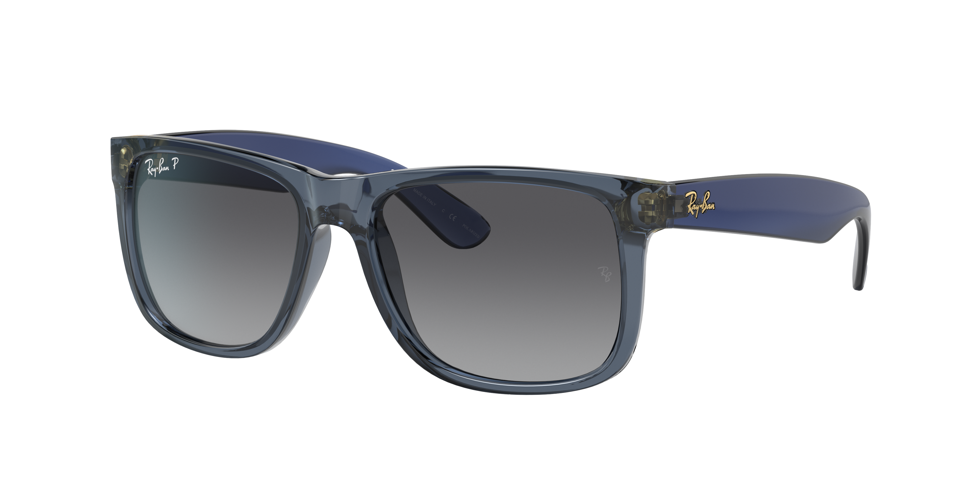 Ray-Ban Justin Classic S (54 - 16) with Grey lenses and Blue frame