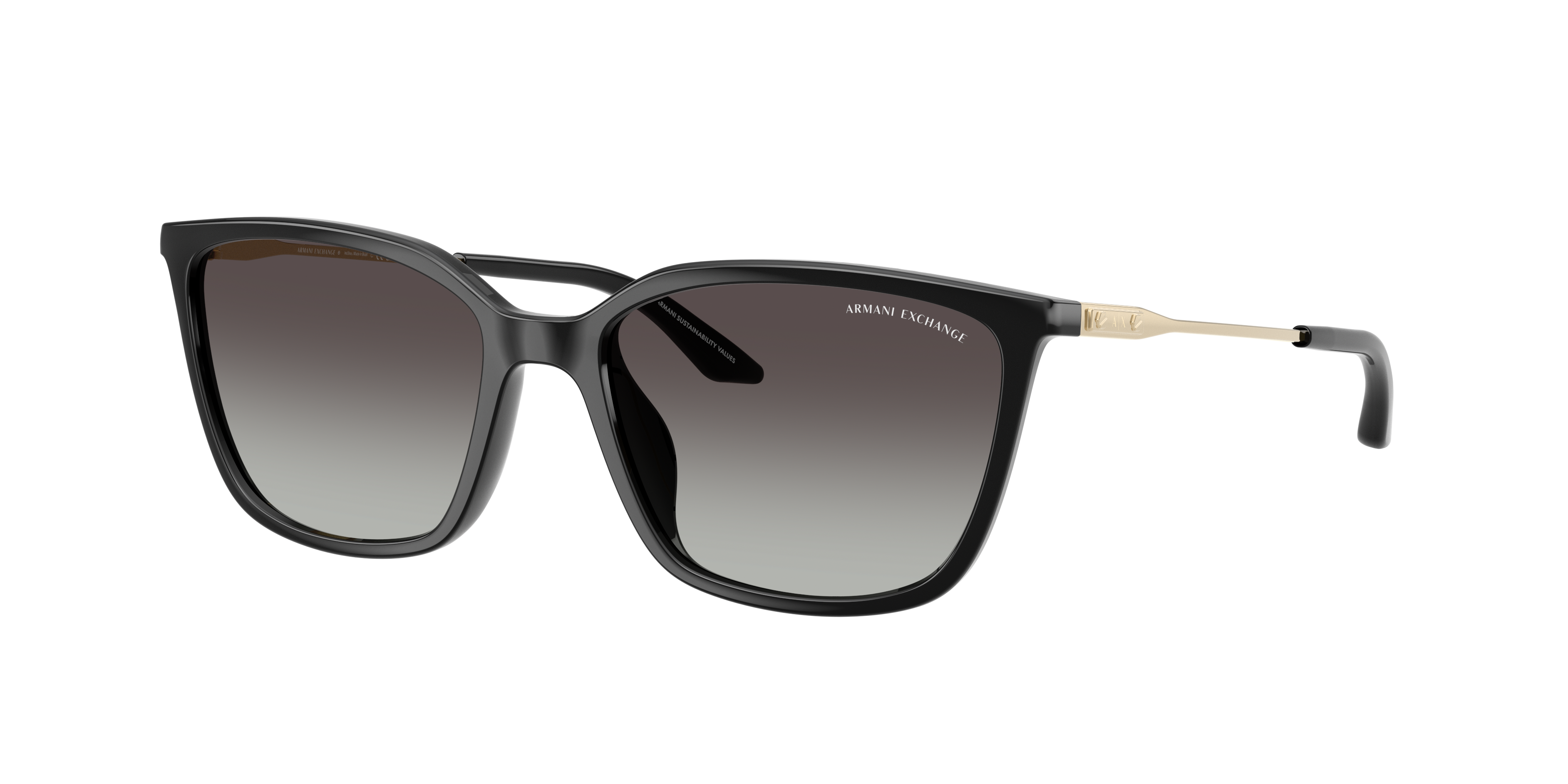 Armani Exchange Woman Sunglass AX4171SU -  Frame color: Shiny Black, Lens color: Grey Gradient