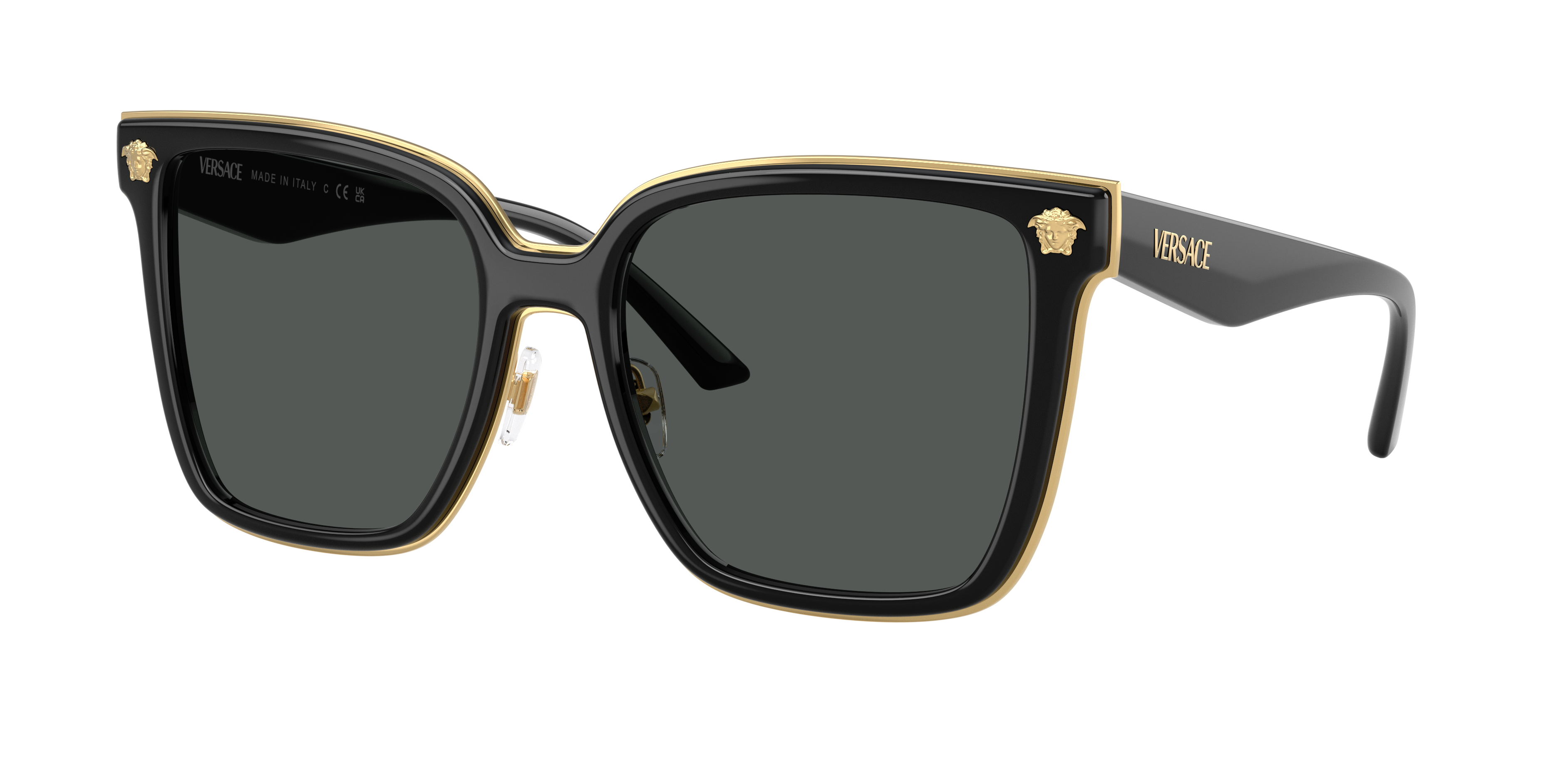 Versace VE2278D XXL (58 - 19) with Grey lenses and Black frame