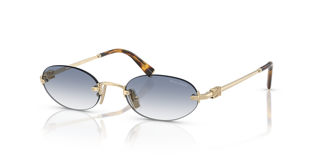Miu Miu MU A54S S (51 - 20) with Blue lenses and Gold frame