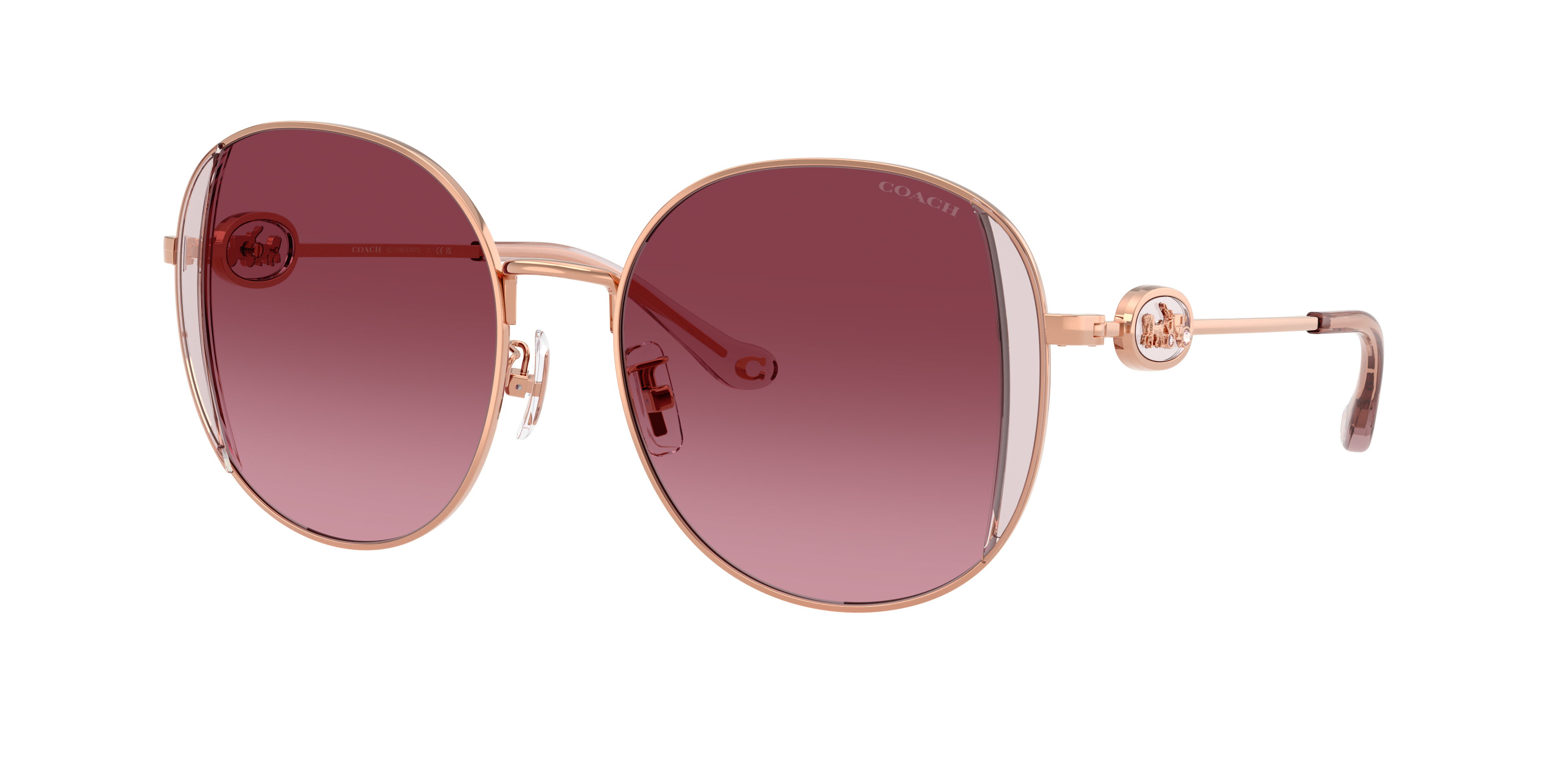 Coach Woman Sunglass HC7176B CAD73 -  Frame color: Shiny Rose Gold/Rose, Lens color: Berry Gradient