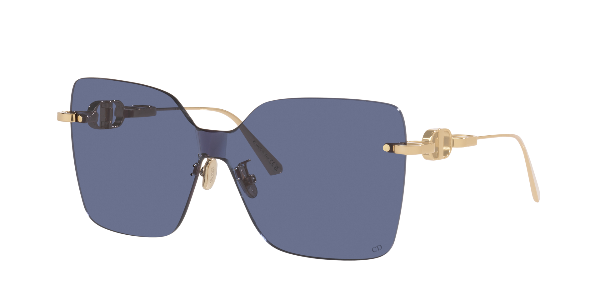 DIOR Femme Sunglass CD Chain M1U CD40153U - Couleur du Monture Or brillant Couleur de Lentille Bleu 510 €
