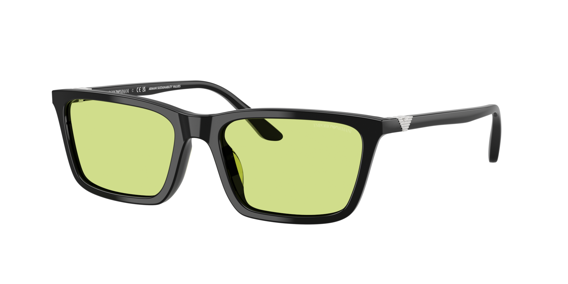 Emporio Armani Woman Sunglass EA4239U -  Frame color: Shiny Black, Lens color: Green