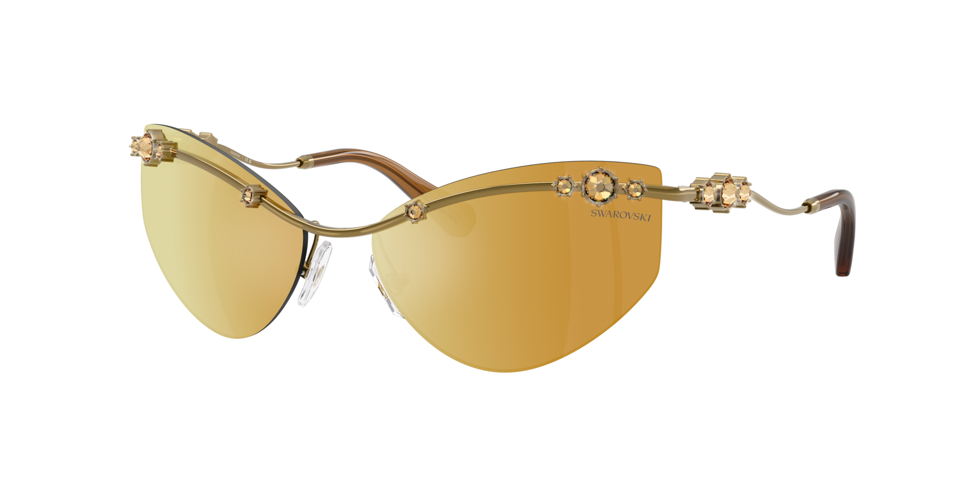 Swarovski Cat-Eye Sunglasses - Female - Sunglasses - Yellow - 61 Mm - Accessories - Image 3