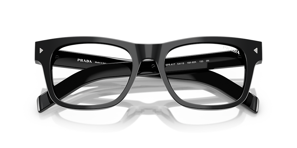 Prada PR A17S L (54 - 19) with Transparent lenses and Black frame