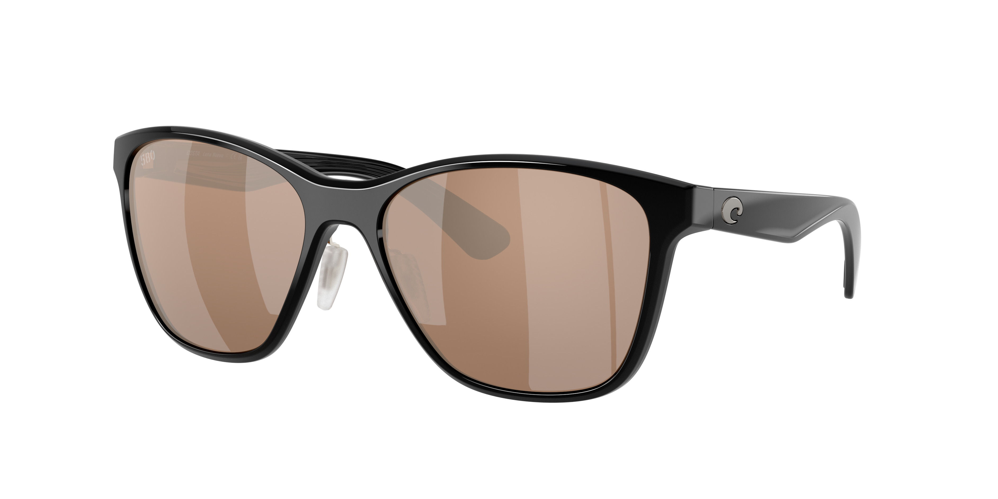 Costa Woman Sunglass Luna Nueva -  Frame color: Black, Lens color: Copper Silver Mirror
