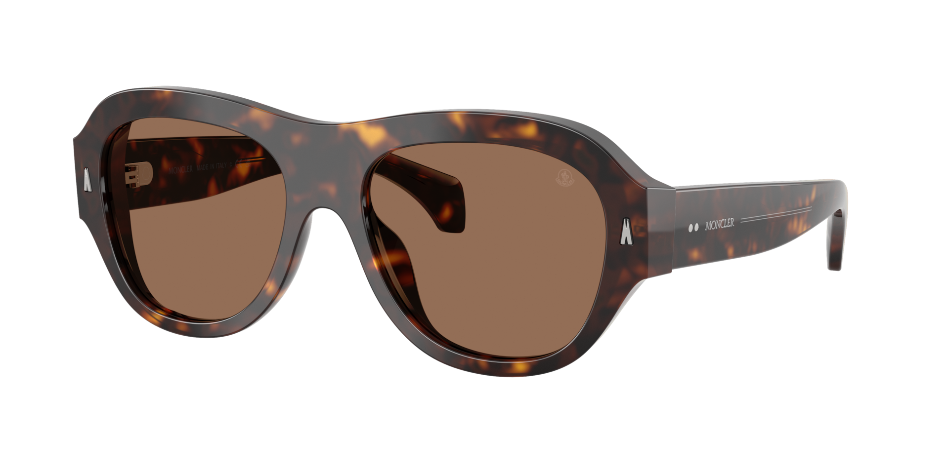 Moncler Unisex Brown Me6015u Elevane 300273 Sunglasses Acetate Turtle Geometric Normal - Image 2