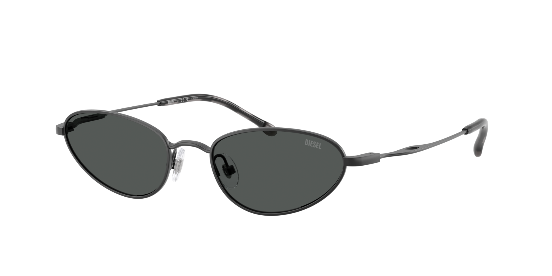 Diesel Unisex Sunglass DL1024T - Frame color: Black Matte, Lens color: Dark Grey