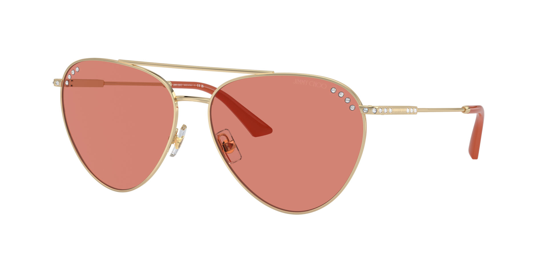 Jimmy Choo Woman Sunglass JC4002B -  Frame color: Pale Gold, Lens color: Pink