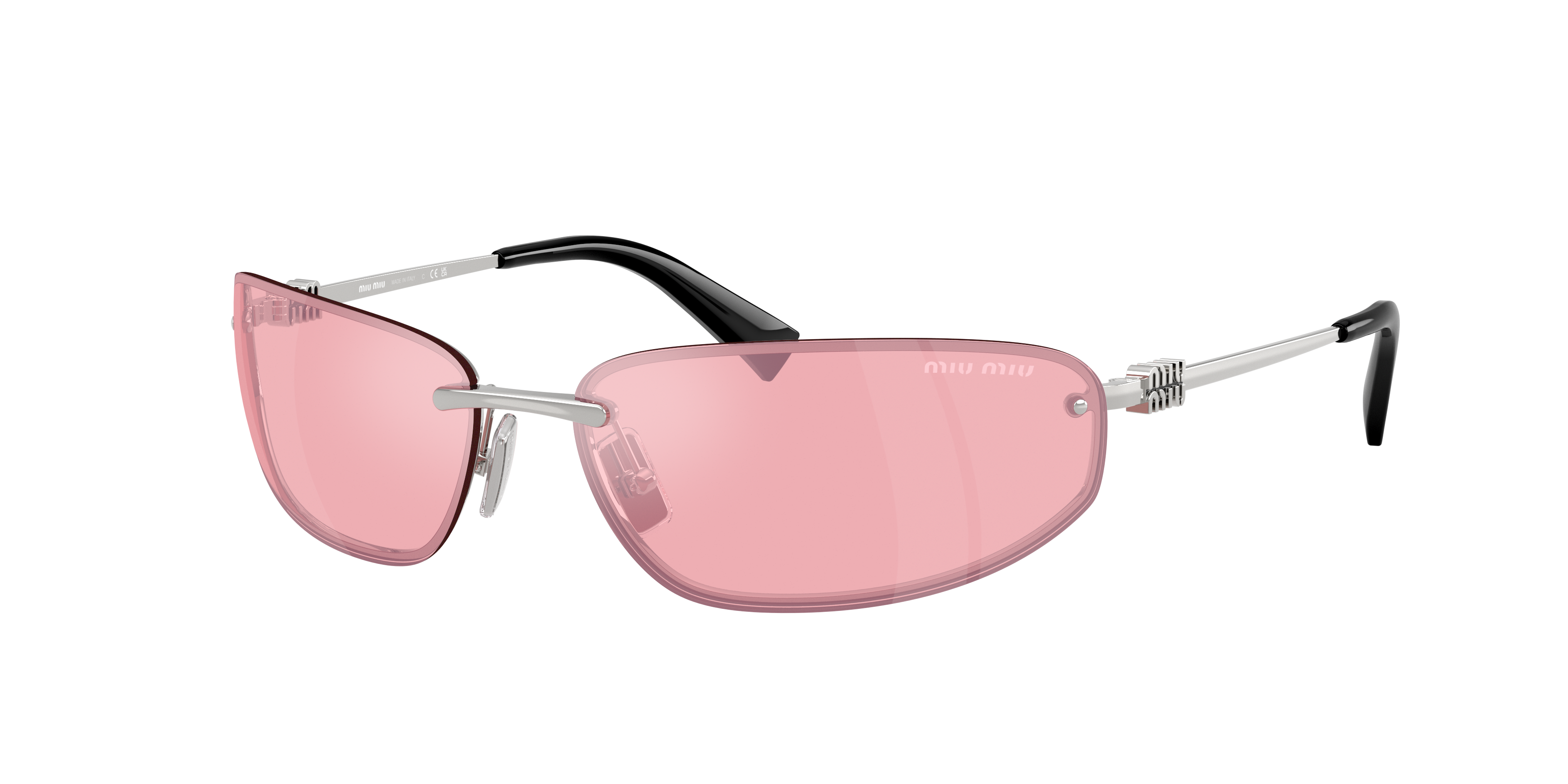 Miu Miu MU A50S L (69 - 15) with Pink lenses and Silver frame