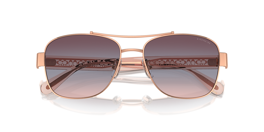 Coach CR617 M (56 - 16) with Violet lenses and Gold frame  display picture 3