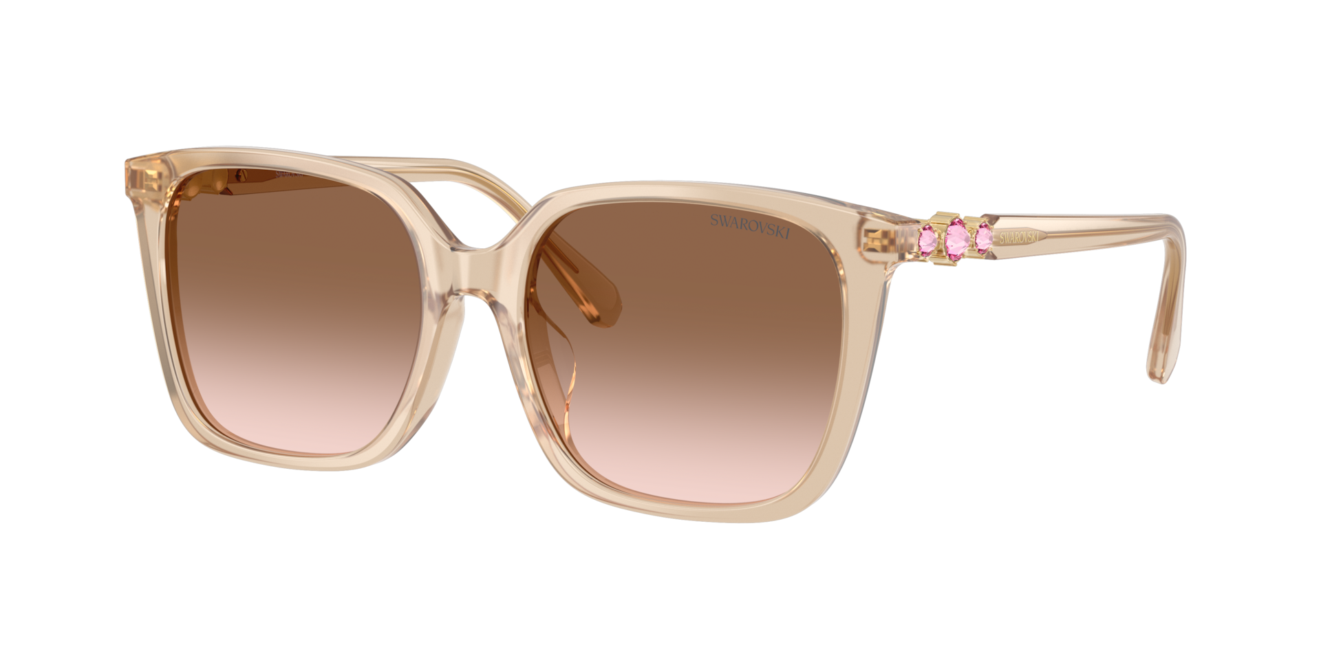 Swarovski Beige/Brown Sk6053d 103413 Woman Sunglasses Acetate Pillow Normal Shaded - Image 2
