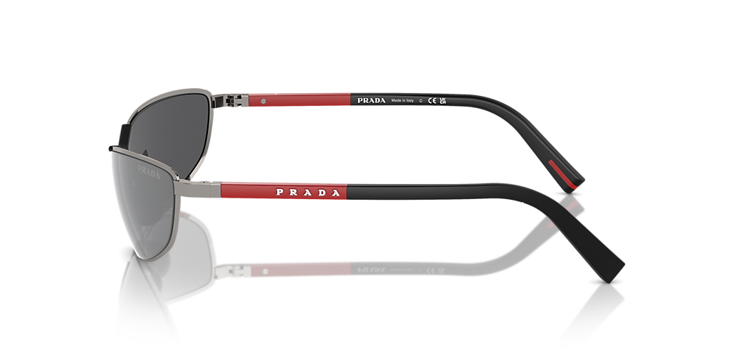 R*1様 【PRADA】プラダ SILK混 イタリア製 グレー ストライプスラッ