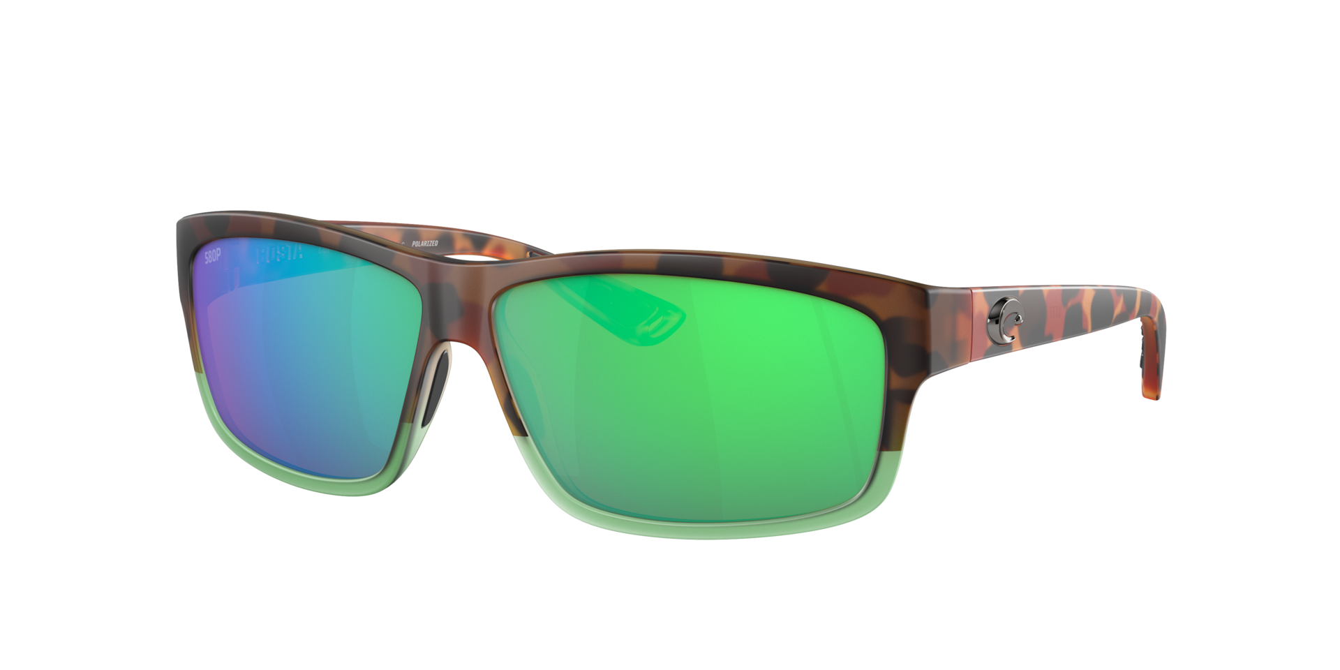 Costa Unisex Sunglass Cut - Couleur du Monture Dgrad caille de tortue vert mat Couleur de Lentille Effet miroir Vert 93 €