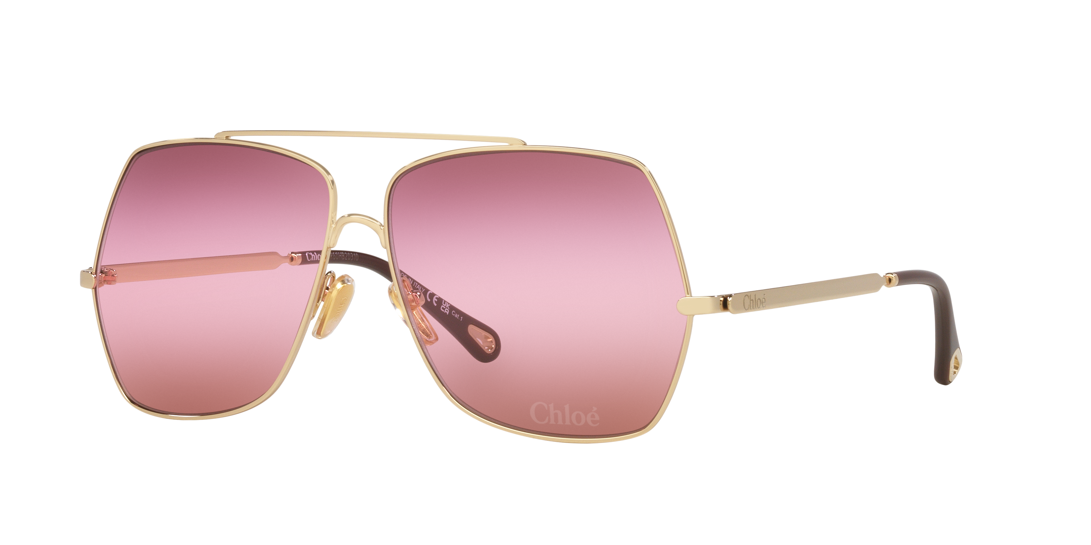 Chloé CH0278S XL (62 - 12) with Red lenses and Gold frame
