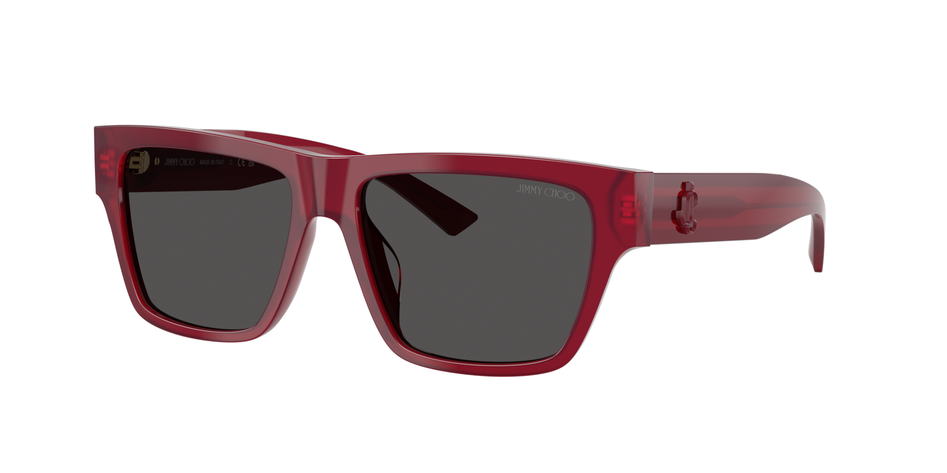Jimmy Choo Frau Sunglass JC5052U - Rahmenfarbe: Opal Cranberry, Linsenfarbe: Dunkelgrau