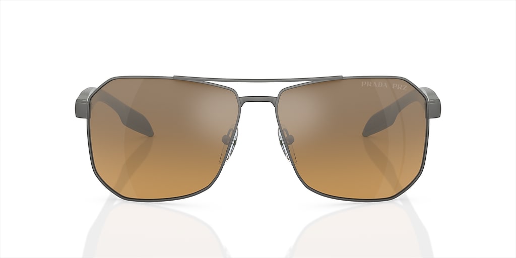 Prada Linea Rossa PS 51VS XXL (62 - 14) with Brown lenses and Grey