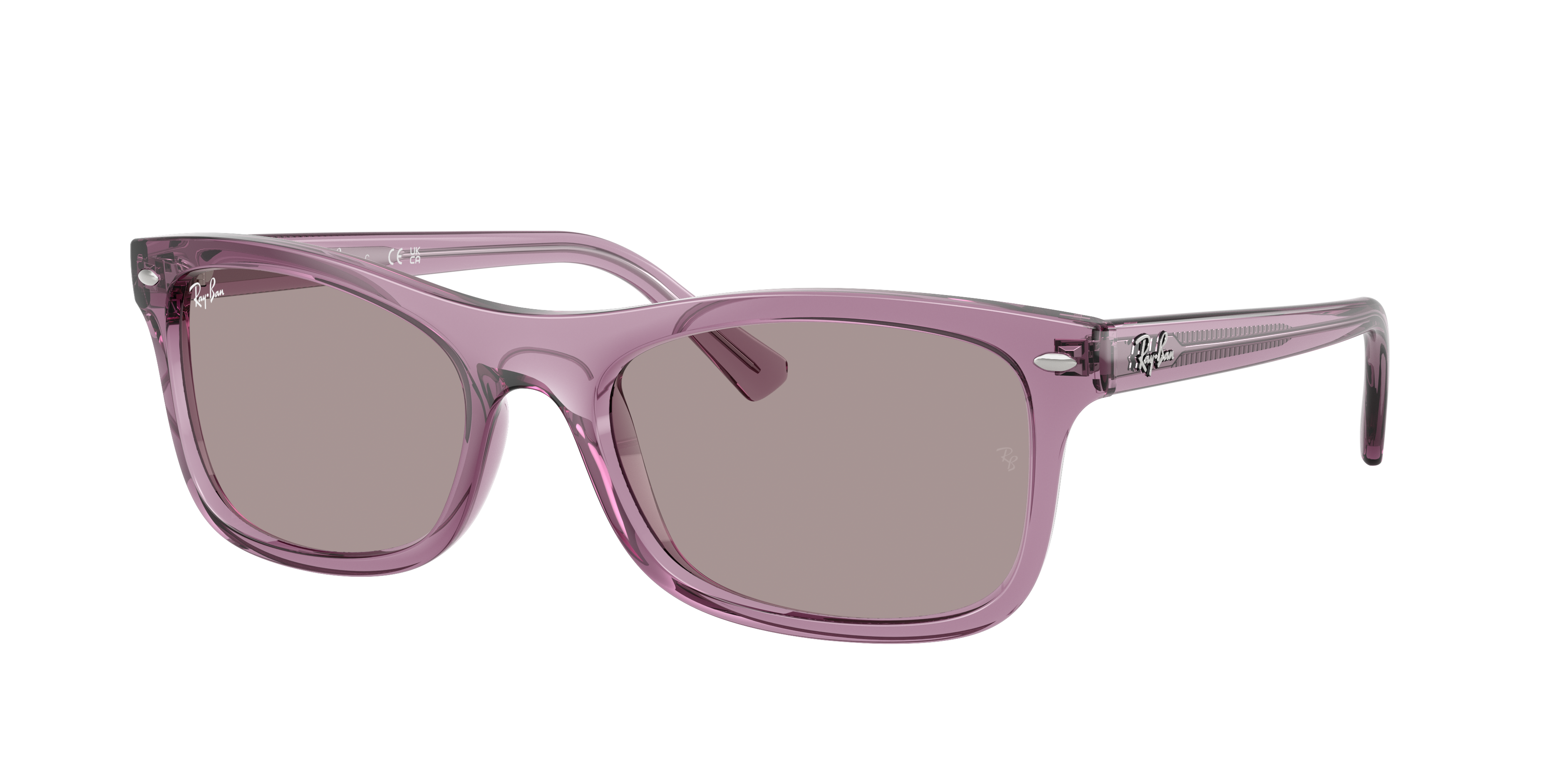 Ray-Ban Unisex Sunglass RB2226 -  Frame color: Transparent Violet, Lens color: Violet