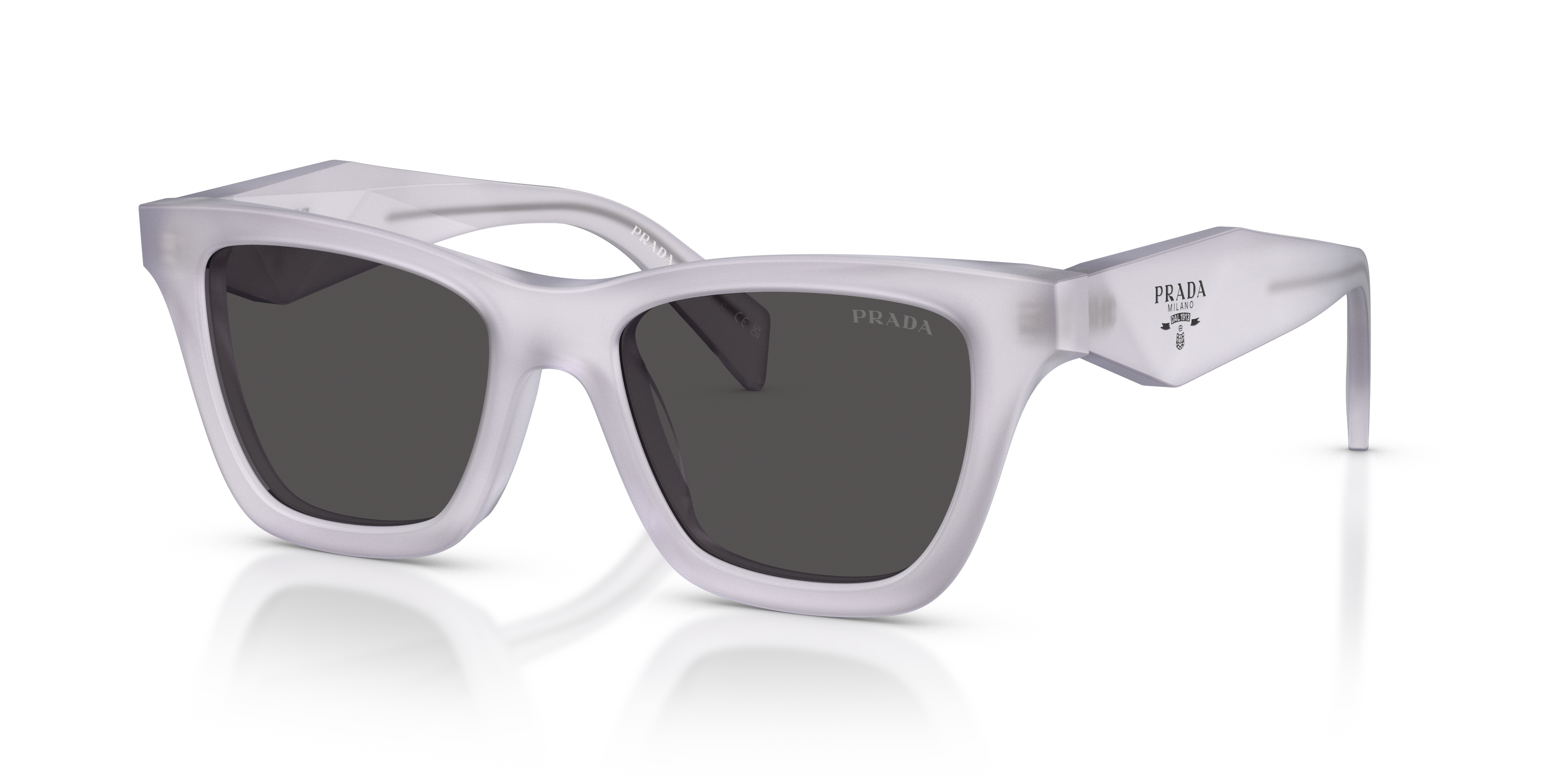 Prada PR C07SF S (52 - 16) with Grey lenses and Transparent frame