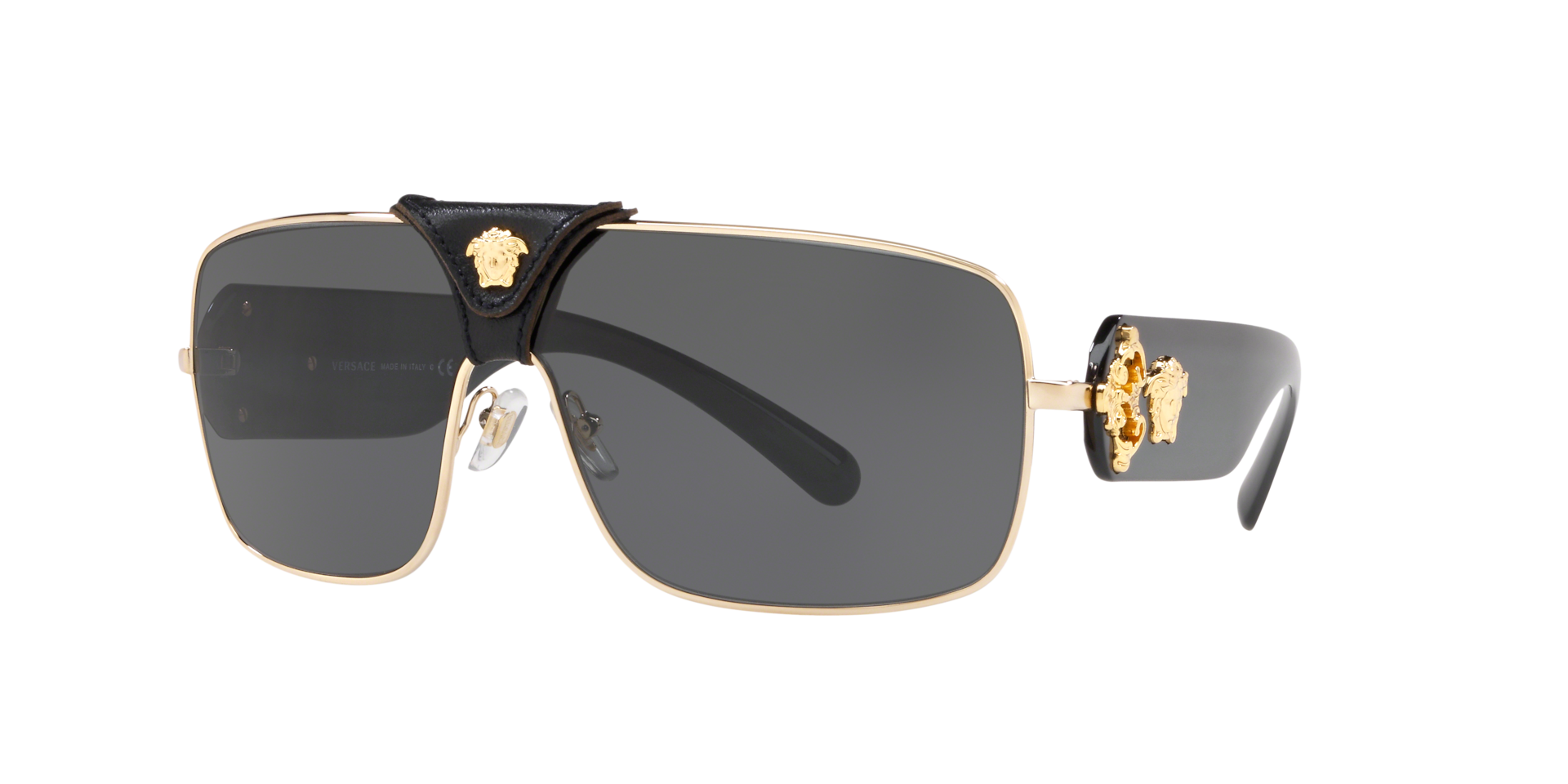 Versace VE2207Q XXL (0 - 138) with Grey lenses and Gold frame