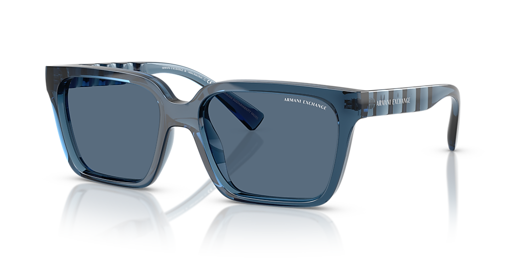Armani Exchange AX4147S M (56 - 17) with Blue lenses and Blue