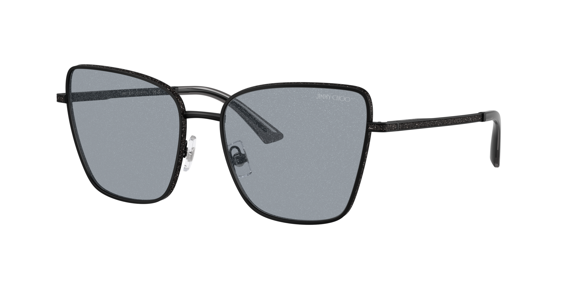 Jimmy Choo Woman Sunglass JC4023J -  Frame color: Matte Black, Lens color: Dark Grey Glitter