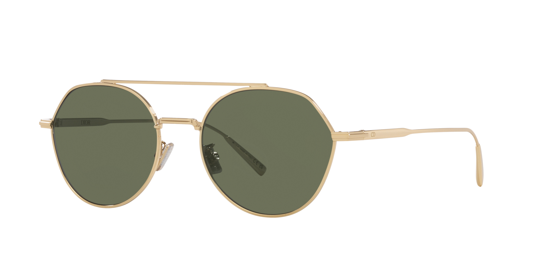DIOR Man Sunglass Diorblacksuit R6U Dm40112U -  Frame color: Gold Shiny, Lens color: Green