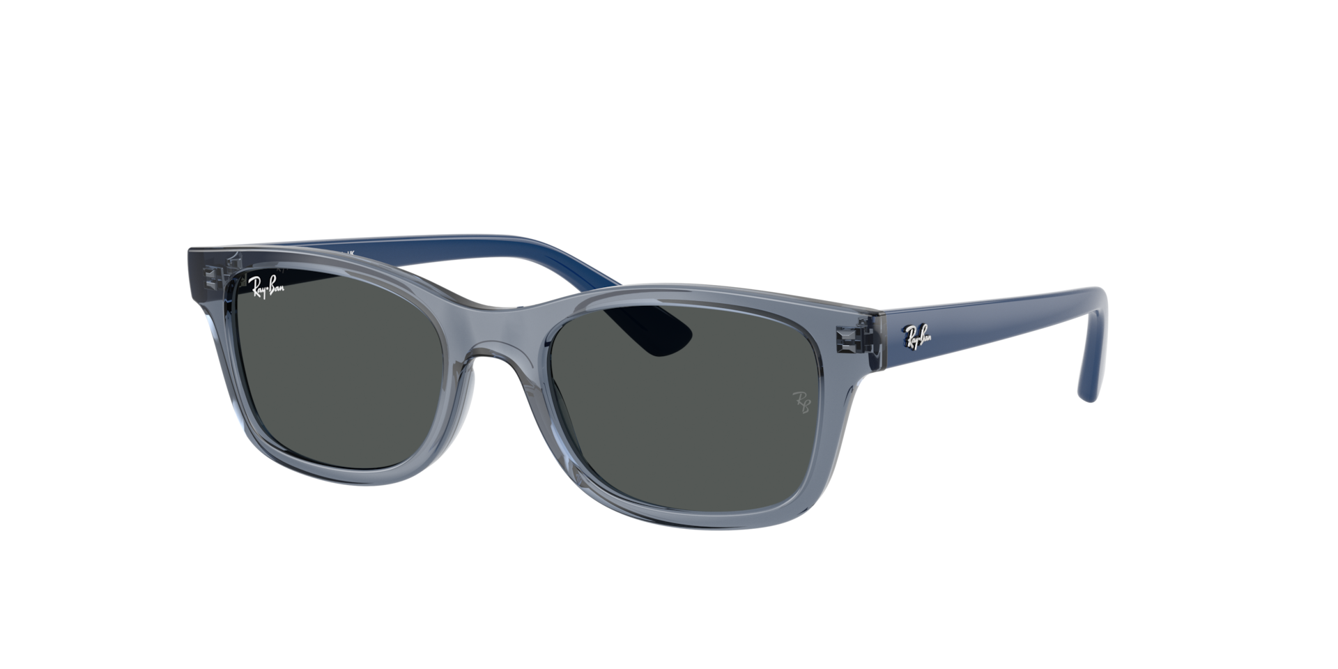 Ray-Ban Unisex Sunglass RB9086S KIDS -  Framekleur: Transparant blauw, Lenskleur: Donkergrijs
