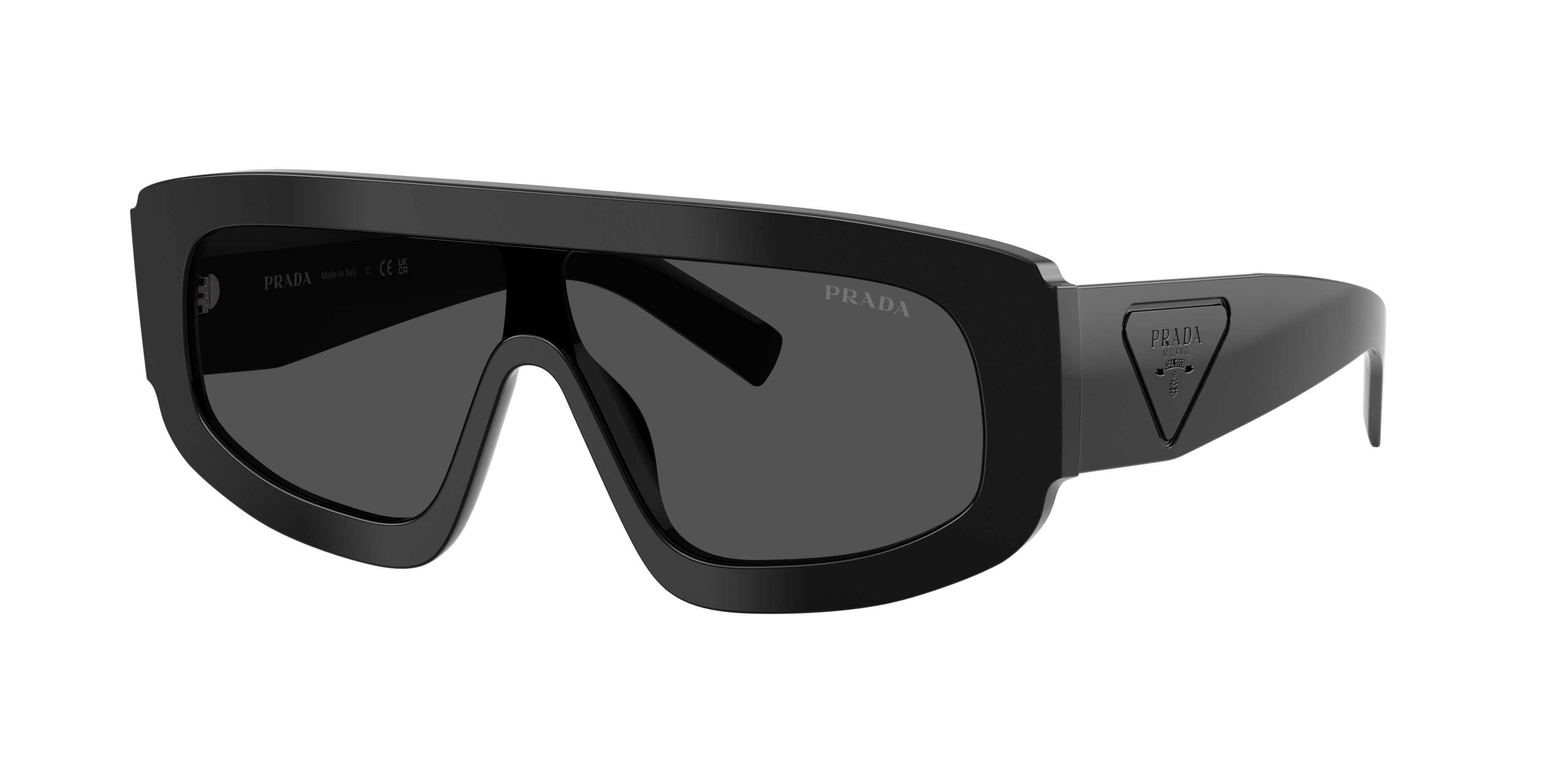 Prada Man Sunglass PR D10S -  Frame color: Black, Lens color: Dark Grey