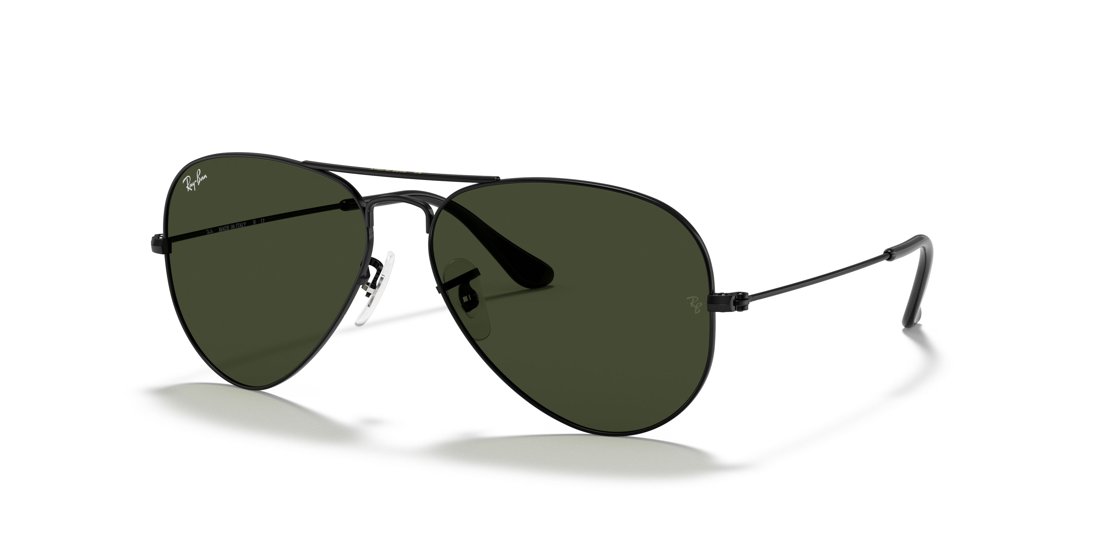 Ray-Ban Aviator Classic XL (58 - 14) with Green lenses and Black