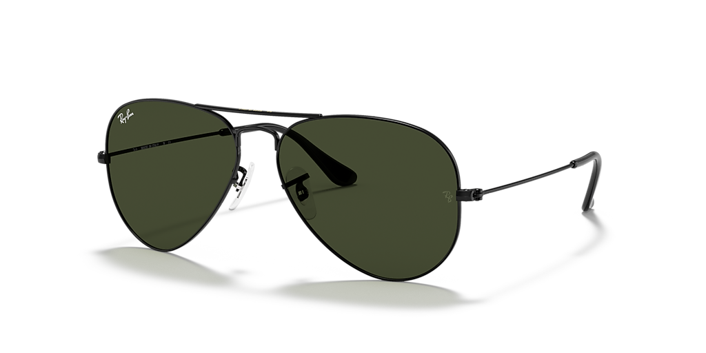Ray-Ban Aviator Classic XL (58 - 14) with Green lenses and Black
