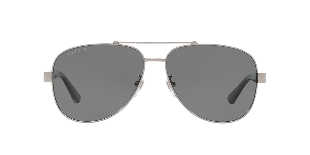 Gucci GG0528S XXL (63 - 14) with Grey lenses and Silver frame