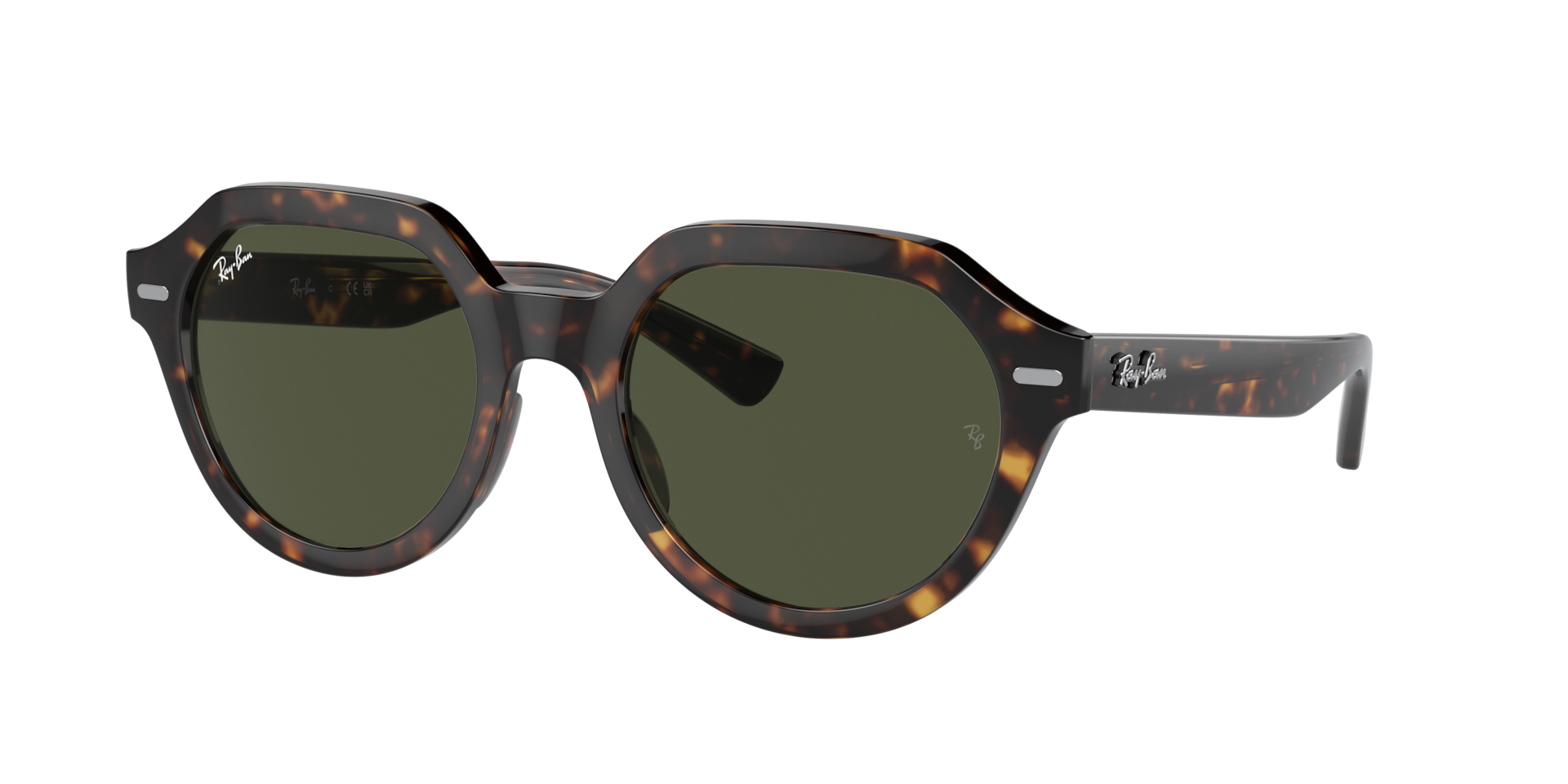 Ray-Ban Unisex Sunglass Gina -  Frame color: Havana, Lens color: Green