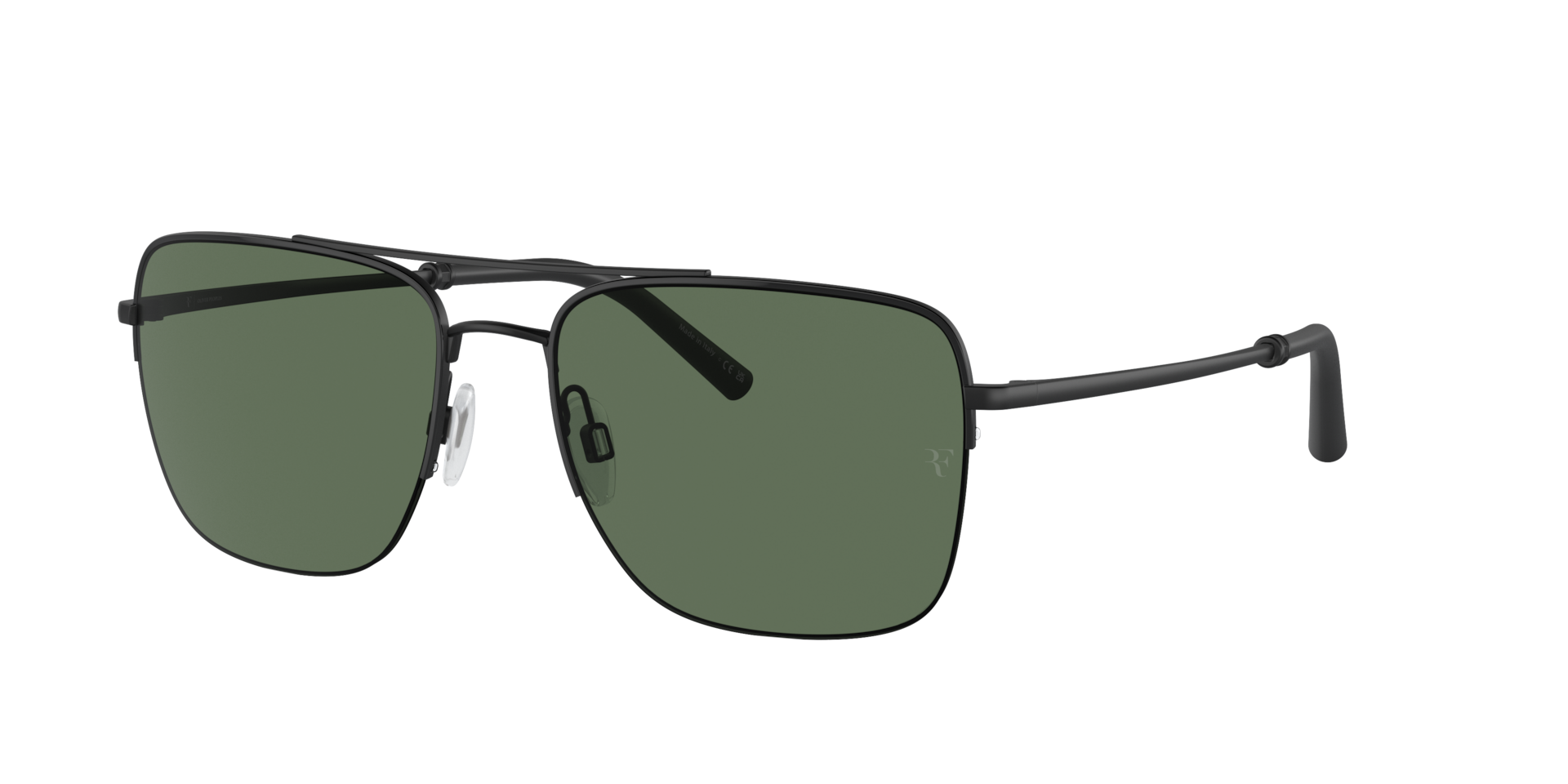 Oliver Peoples Mann Sunglass R-2 - Rahmenfarbe: Schwarz/Mattschwarz, Linsenfarbe: G-15 Polarisiert