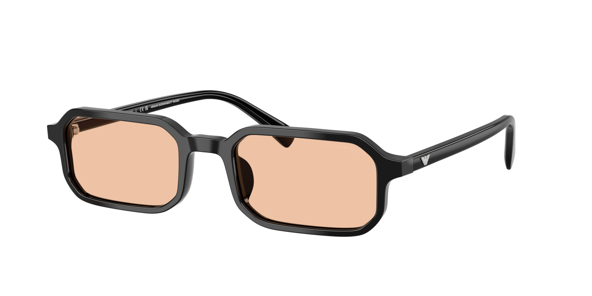 Emporio Armani Men's Black/Orange Ea4253u 501793 Man Sunglasses Acetate Squared Normal - Image 5