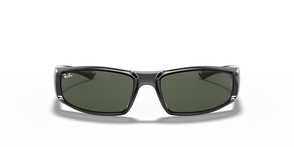 Ray-Ban RB4335 S (58 - 17) with Green lenses and Black frame