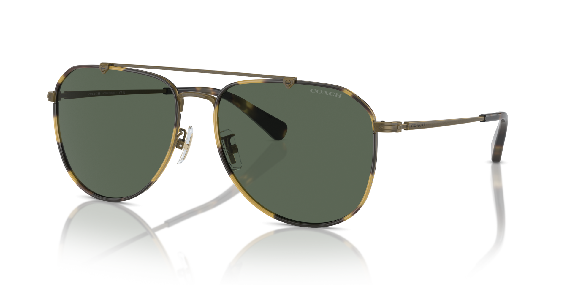 Coach CR626 XXL (59 - 17) with Green lenses and Gold frame
