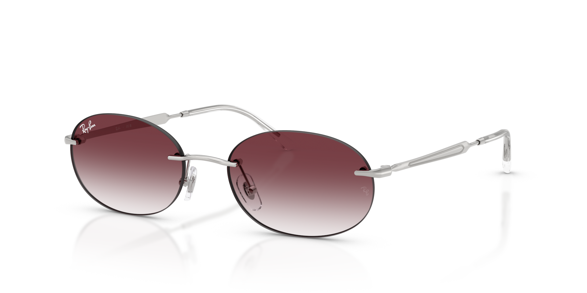 Ray-Ban renoma アルマーニのセット Ray-Ban RB3767 S (54 - 18) with Violet lenses and Silver frame