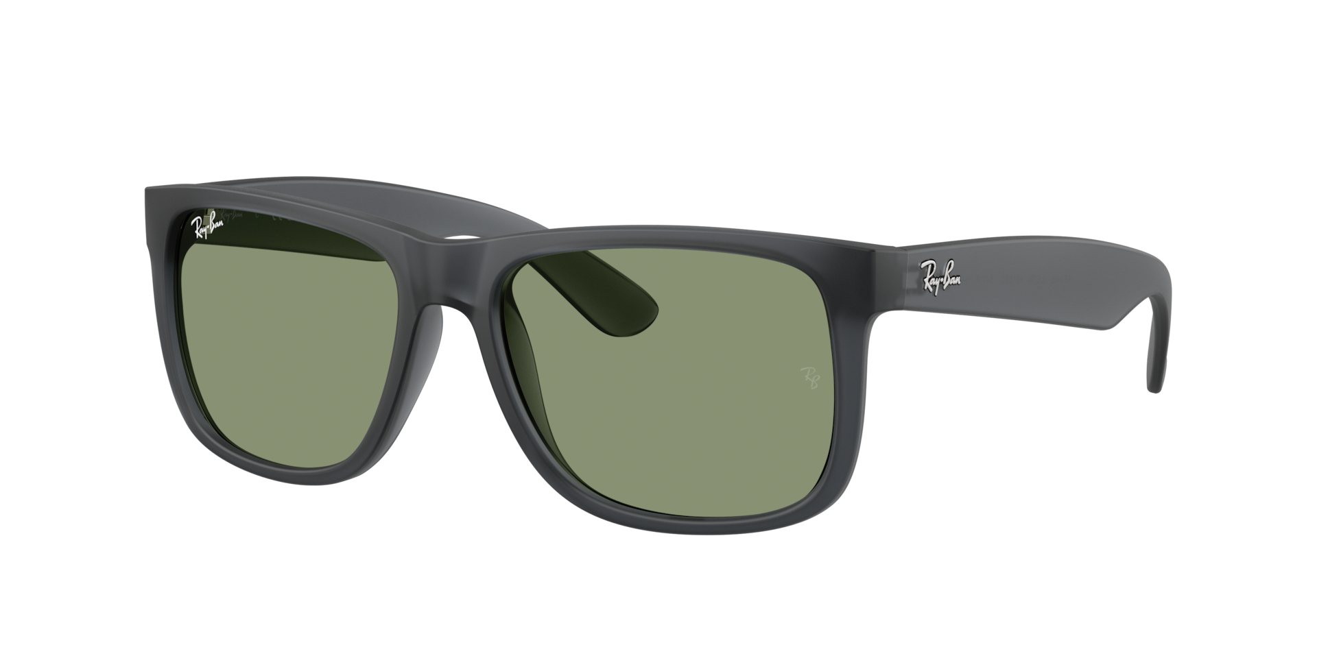 Ray-Ban Man Sunglass Justin Classic -  Frame color: Opal Grey, Lens color: Green