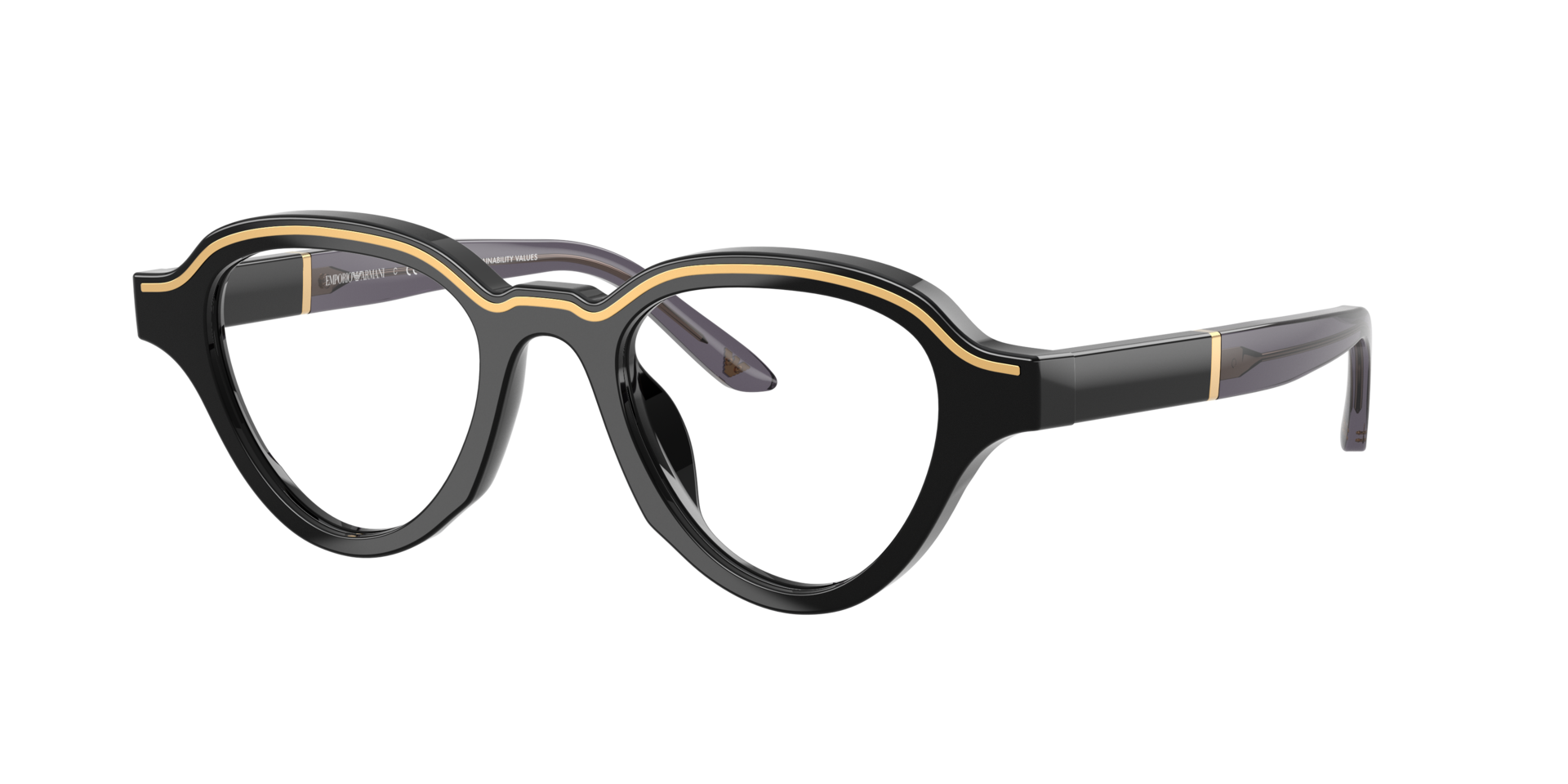 Emporio Armani Mann Sunglass EA4264U - Rahmenfarbe: Crystal / Cola / Limette, Linsenfarbe: Klar