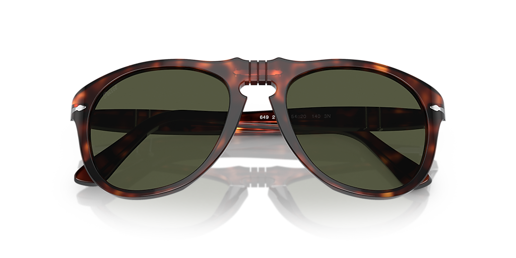 Persol 649 - Original L (56 - 20) with Green lenses and Tortoise