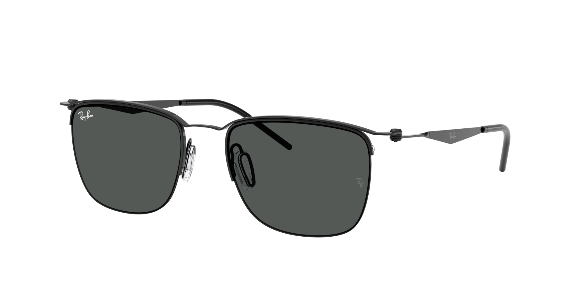 Ray-Ban Unisex Sunglass RB8550 -  Framekleur: Zwart, Lenskleur: Donkergrijs
