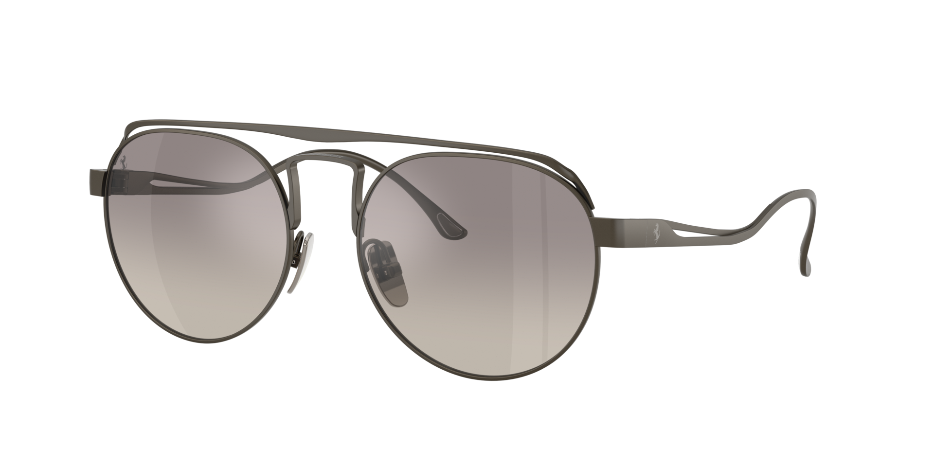 Ferrari Unisex Sunglass FH1025T -  Frame color: Dark Gunmetal Matte, Lens color: Mirror Silver
