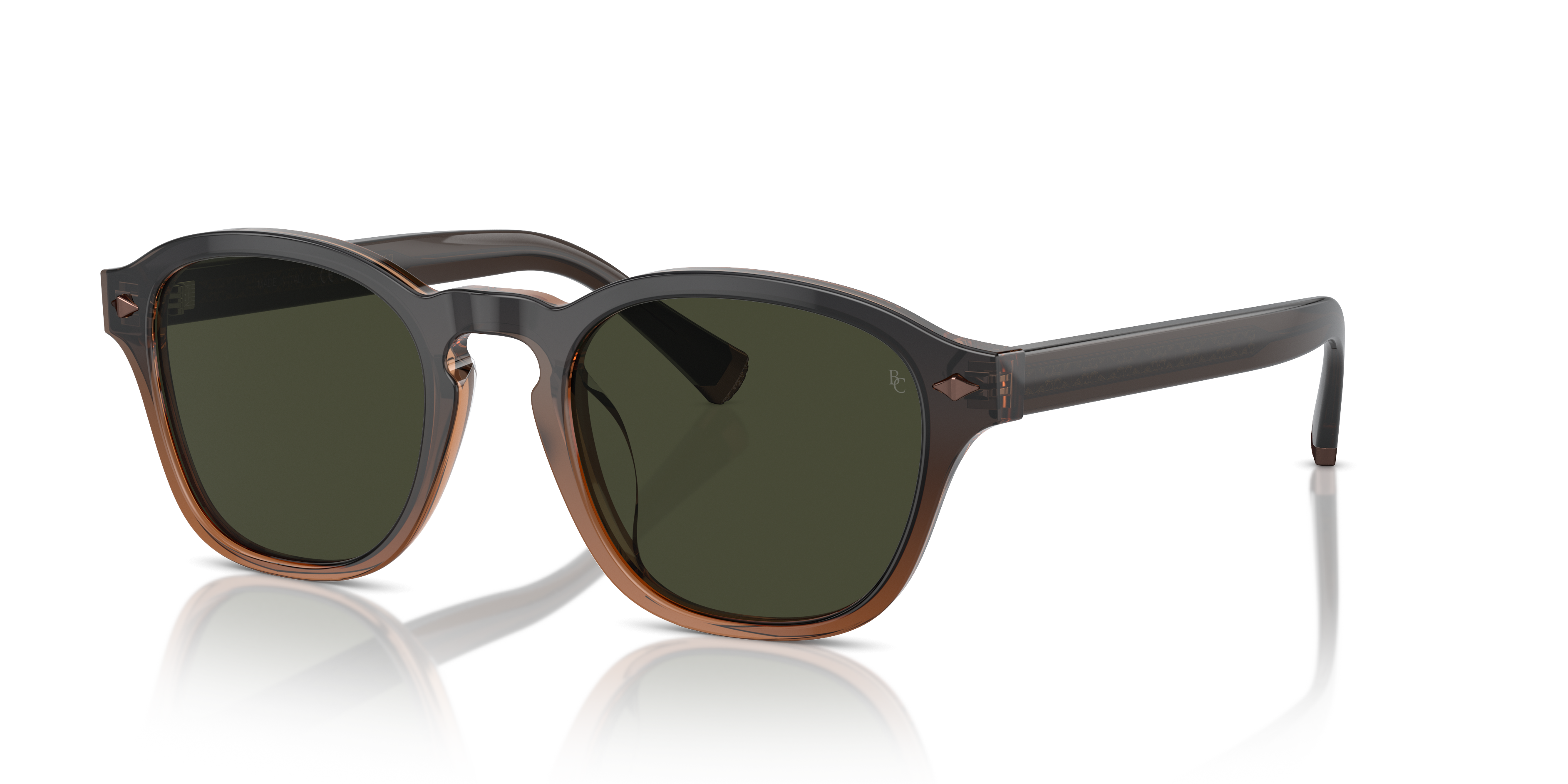 Brunello Cucinelli BC4006S M (50 - 21) with Green lenses and Brown