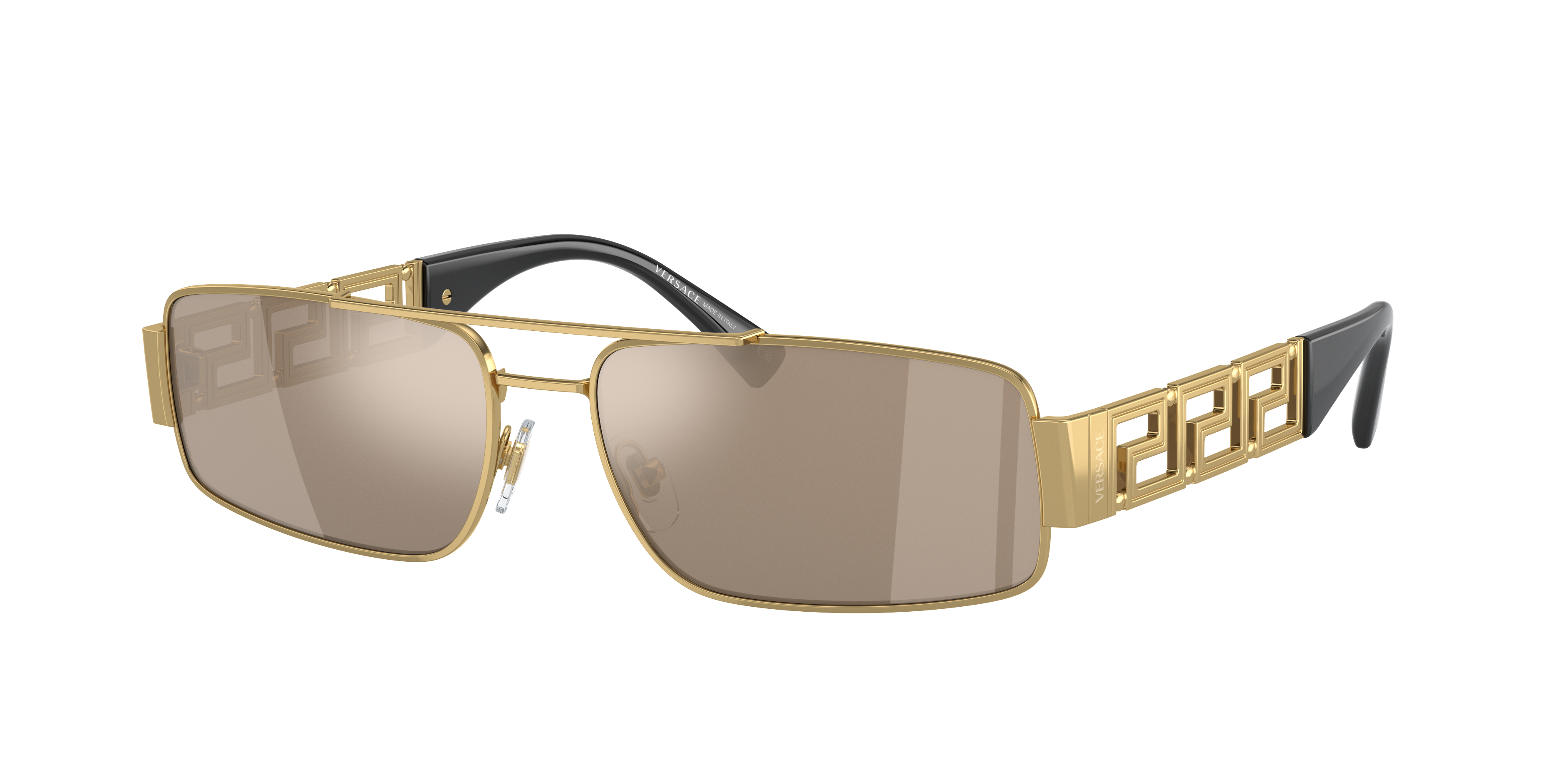 Versace Man Sunglass VE2257 -  Frame color: Gold, Lens color: Light Brown Mirror Dark Gold